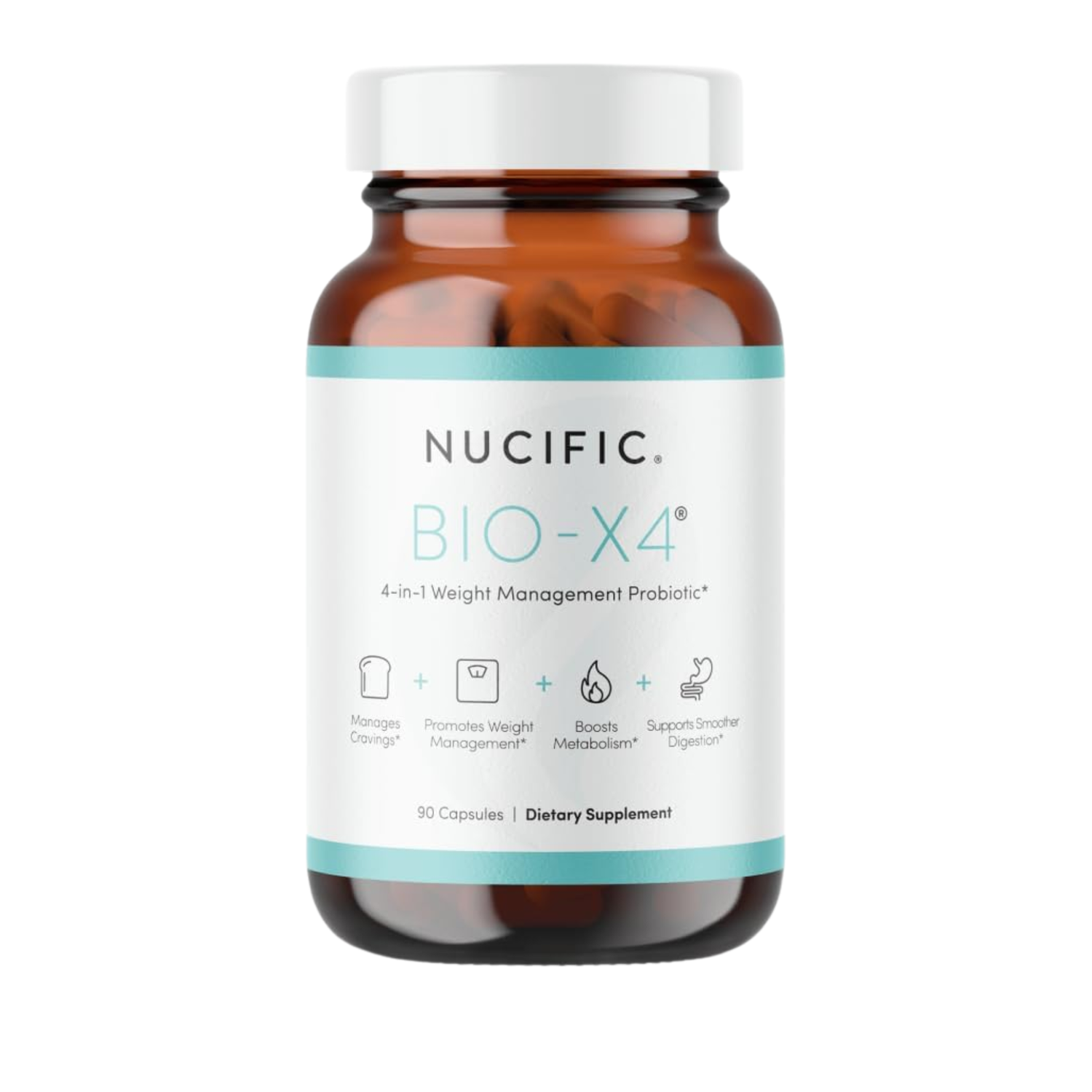 Nucific Bio-X4 4-in-1 Weight Management Probiotic – 90 Capsules