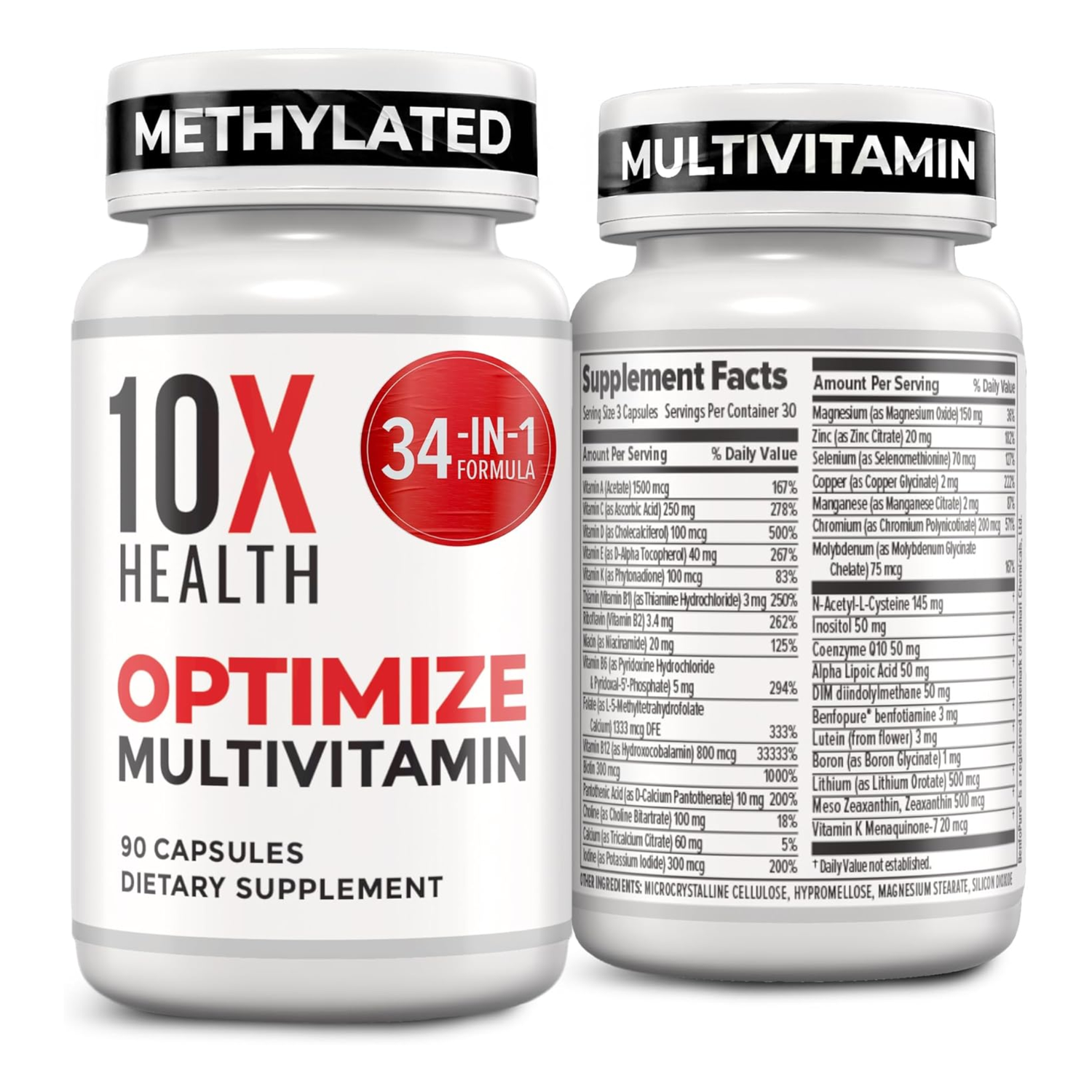 10X Health Optimize Methylated Multivitamin