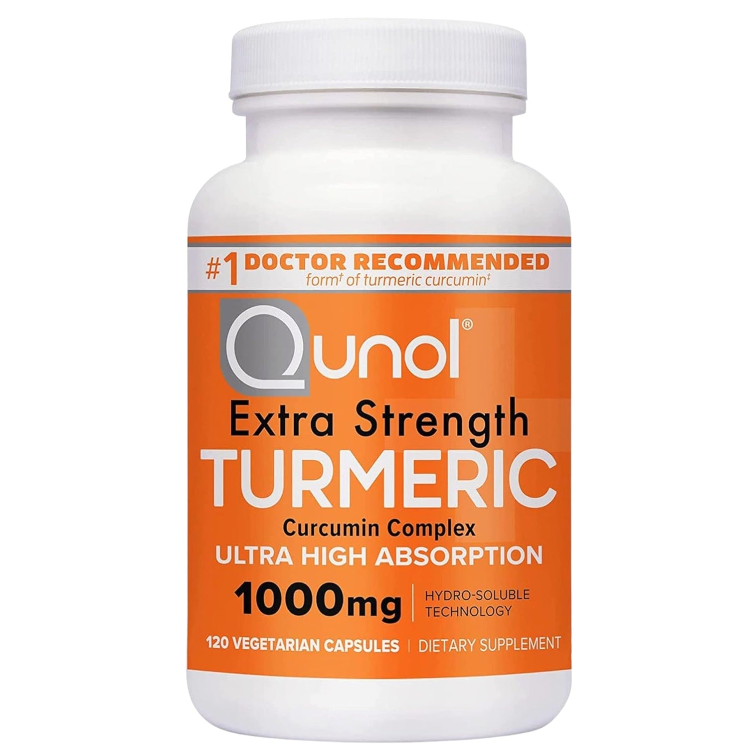 Qunol Extra Strength Turmeric Curcumin Complex 1000mg - 120 Vegetarian Capsules