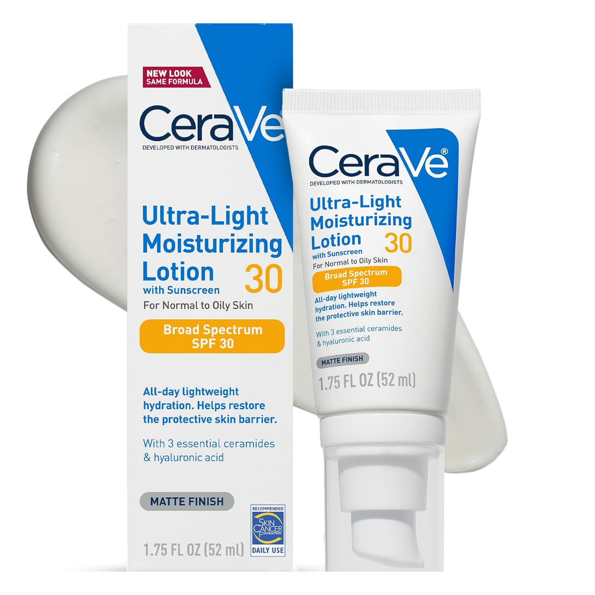 CeraVe Ultra-Light Moisturizing Lotion with Sunscreen SPF 30 for Normal to Oily Skin