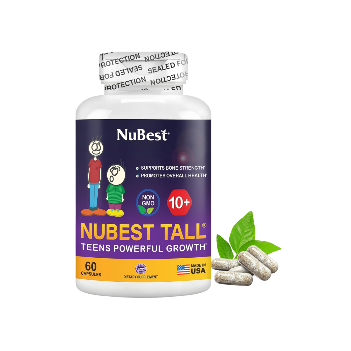 NuBest Tall Premium Height Growth Support Supplement for Ages 10+ - 60 Capsules