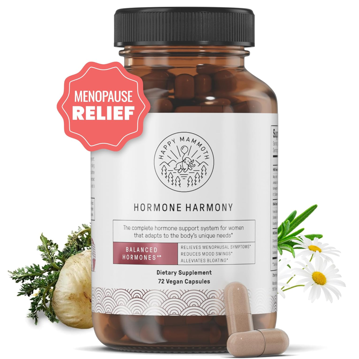 Happy Mammoth Hormone Harmony, 72 Vegan Capsules