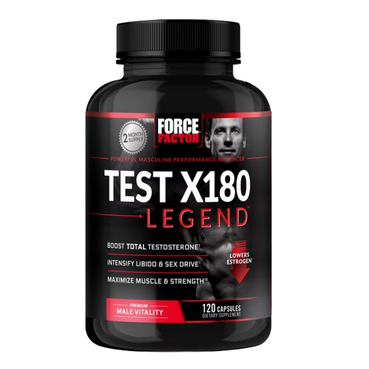 Force Factor Test X180 Legend Testosterone Booster - 120 Capsules