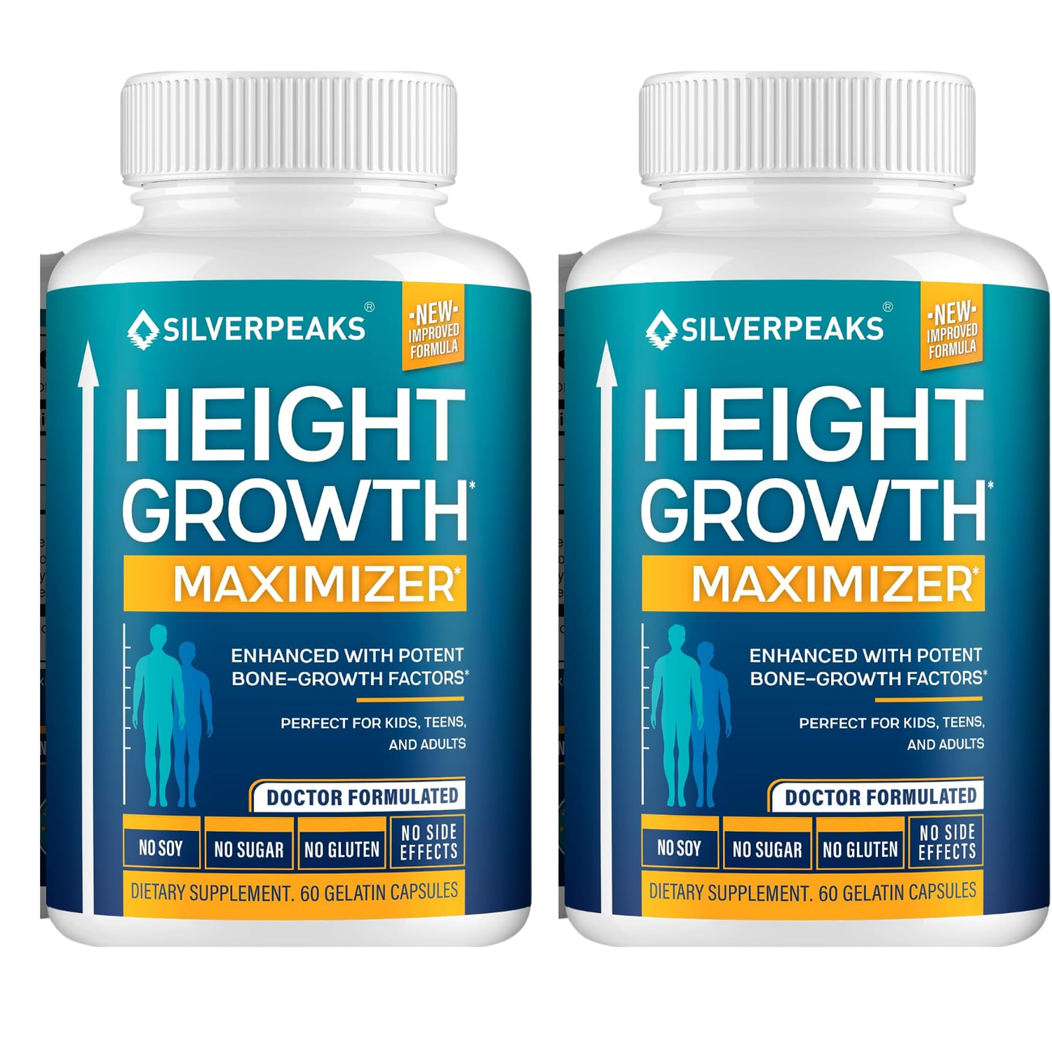 Silverpeaks Height Growth Maximizer – Doctor Formulated Bone Growth Supplement | 60 Capsules