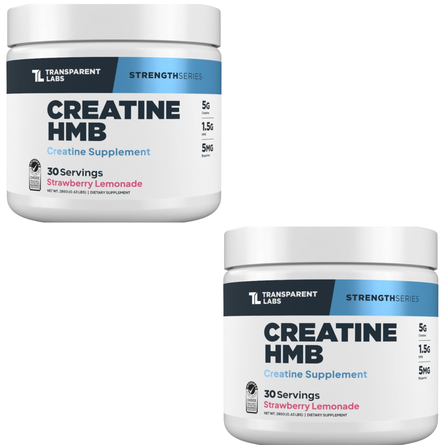 Transparent Labs StrengthSeries Creatine HMB – Strawberry Lemonade | 30 Servings
