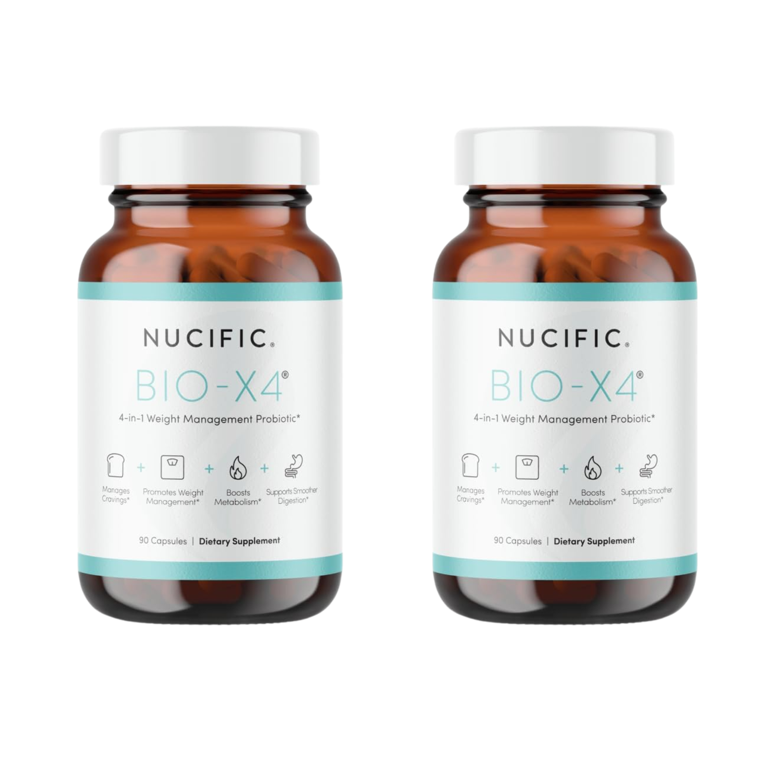 Nucific Bio-X4 4-in-1 Weight Management Probiotic – 90 Capsules