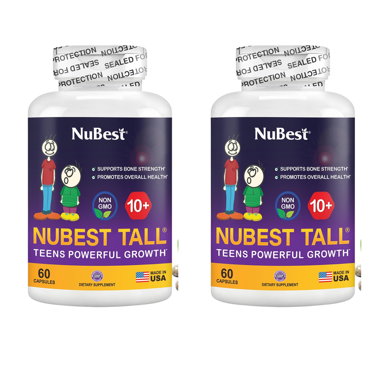 NuBest Tall Premium Height Growth Support Supplement for Ages 10+ - 60 Capsules