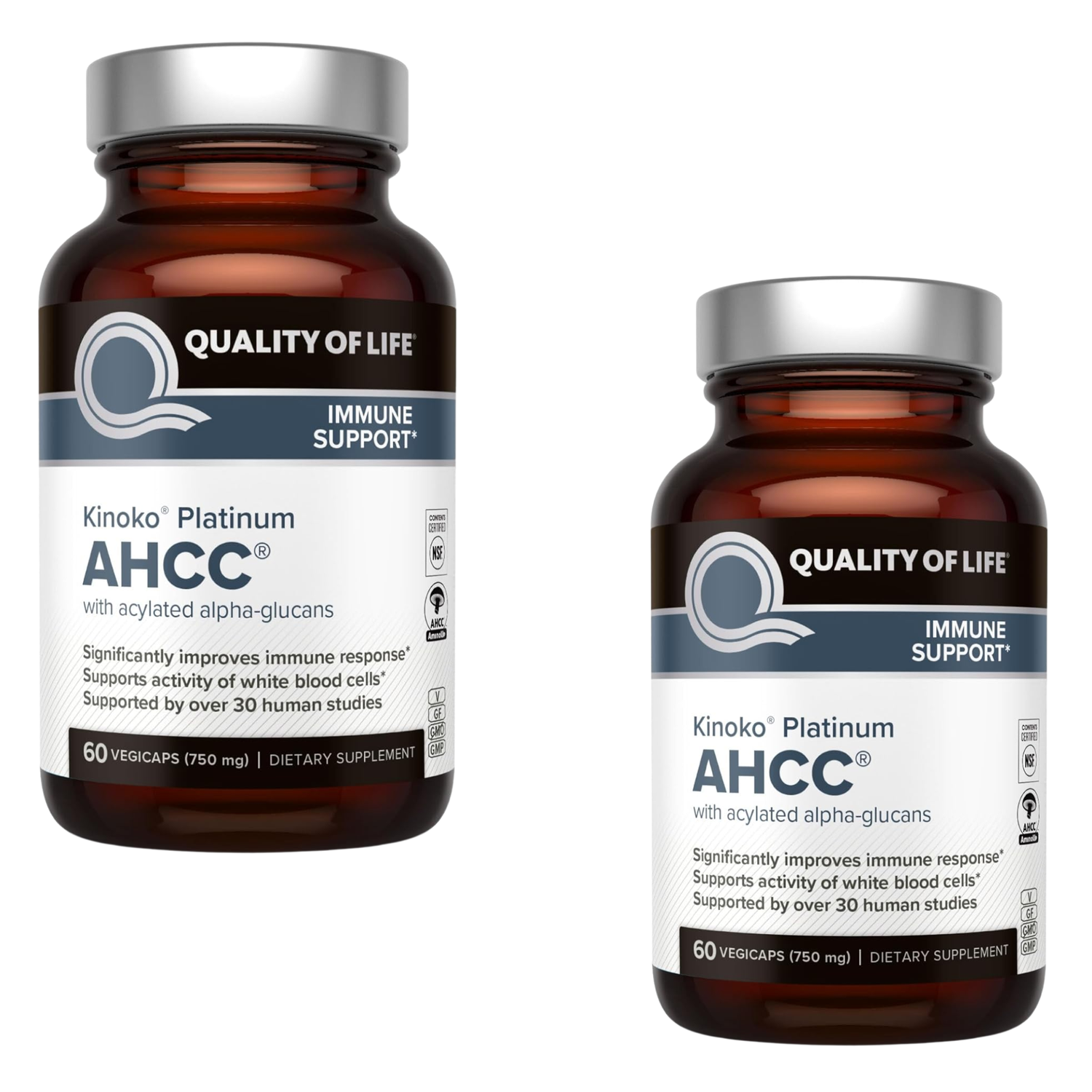 Quality of Life Kinoko Platinum AHCC Immune Support Supplement
