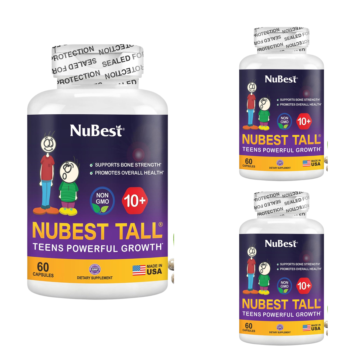 NuBest Tall Premium Height Growth Support Supplement for Ages 10+ - 60 Capsules