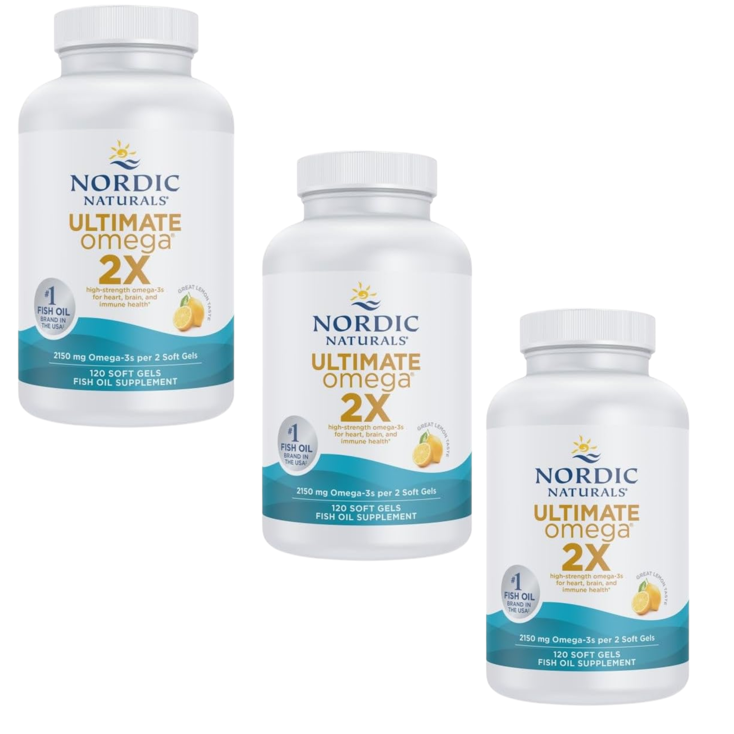 Nordic Naturals Ultimate Omega 2X – High-Strength Fish Oil | 120 Soft Gels