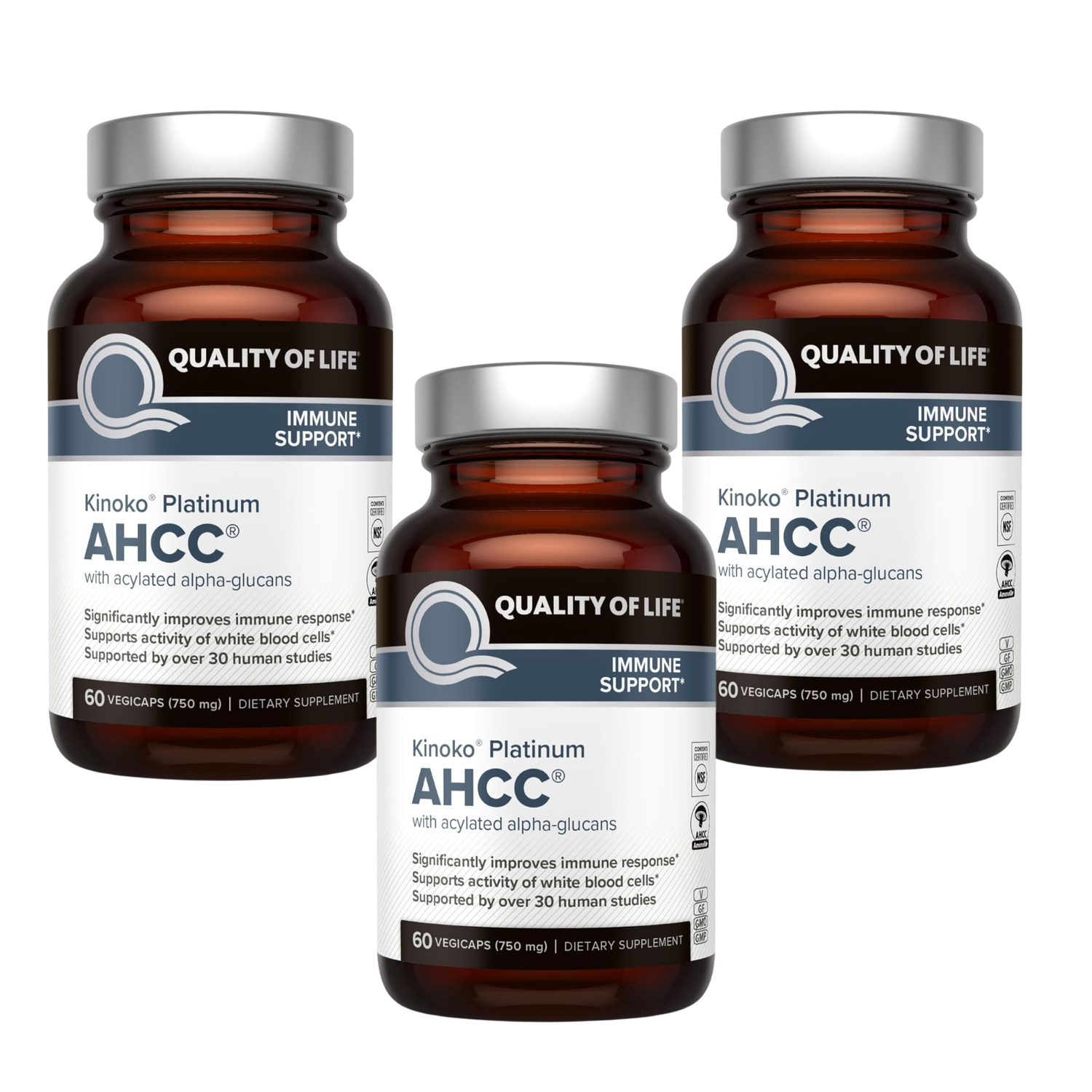 Quality of Life Kinoko Platinum AHCC Immune Support Supplement