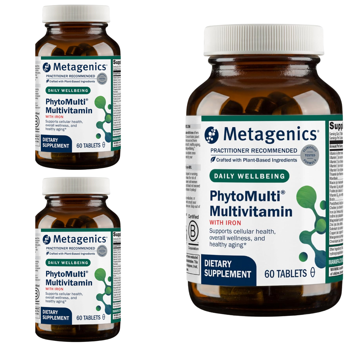 Metagenics PhytoMulti Multivitamin with Iron — 60 Tablets