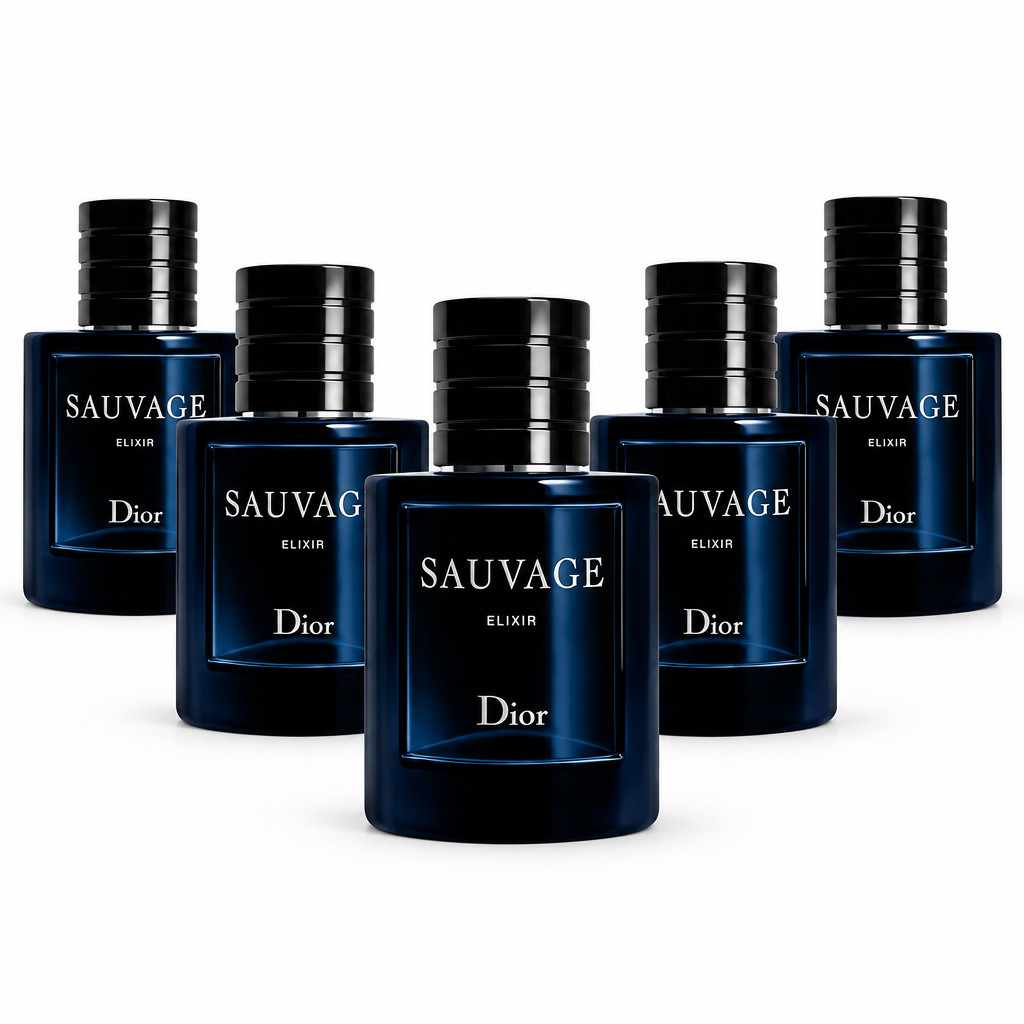 5 perfume bottles