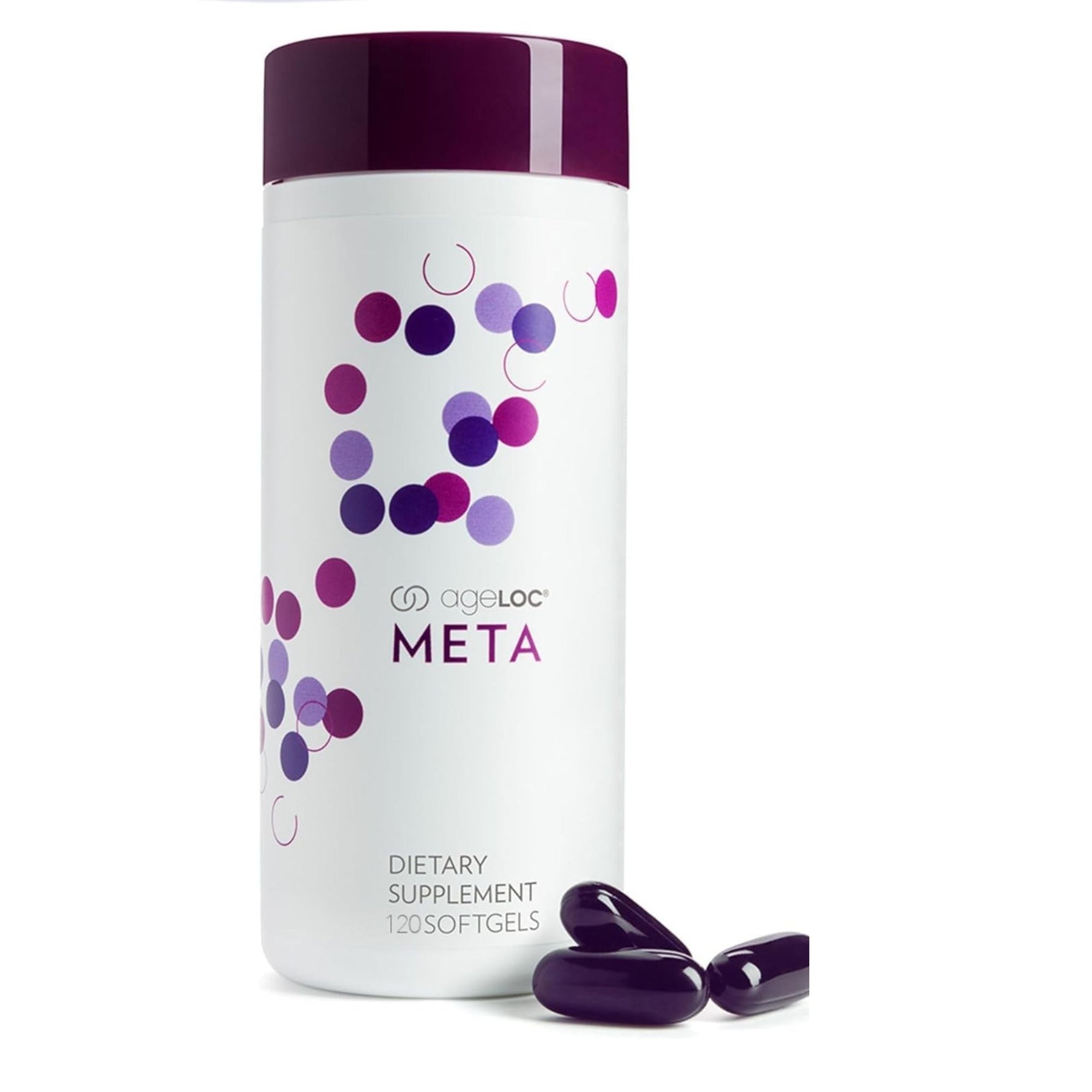Nu Skin ageLOC Meta 120 Softgels dietary supplement bottle