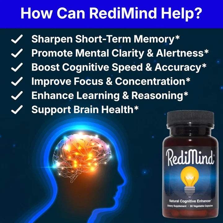 RediMind Natural Cognitive Enhancer 30 Capsules ( Pack of 3 )