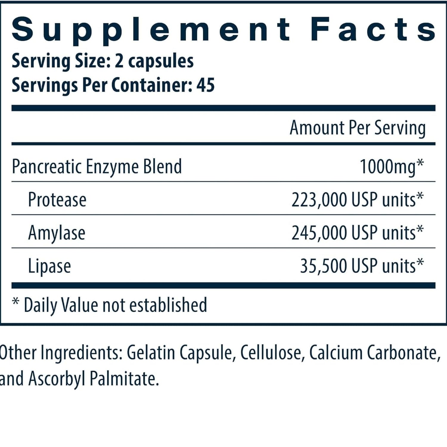 Vital Nutrients Pancreatic Enzymes - 90 Capsules | Digestive Support