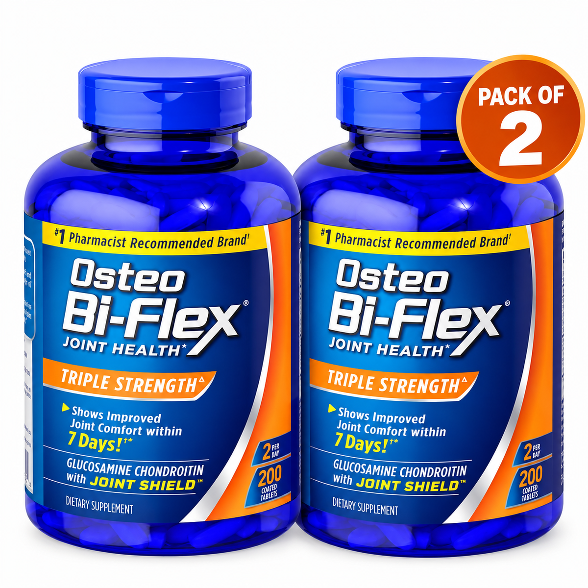 Osteo Bi-Flex Joint Health Triple Strength Glucosamine Chondroitin with Joint Shield, 200 Coated Tablets