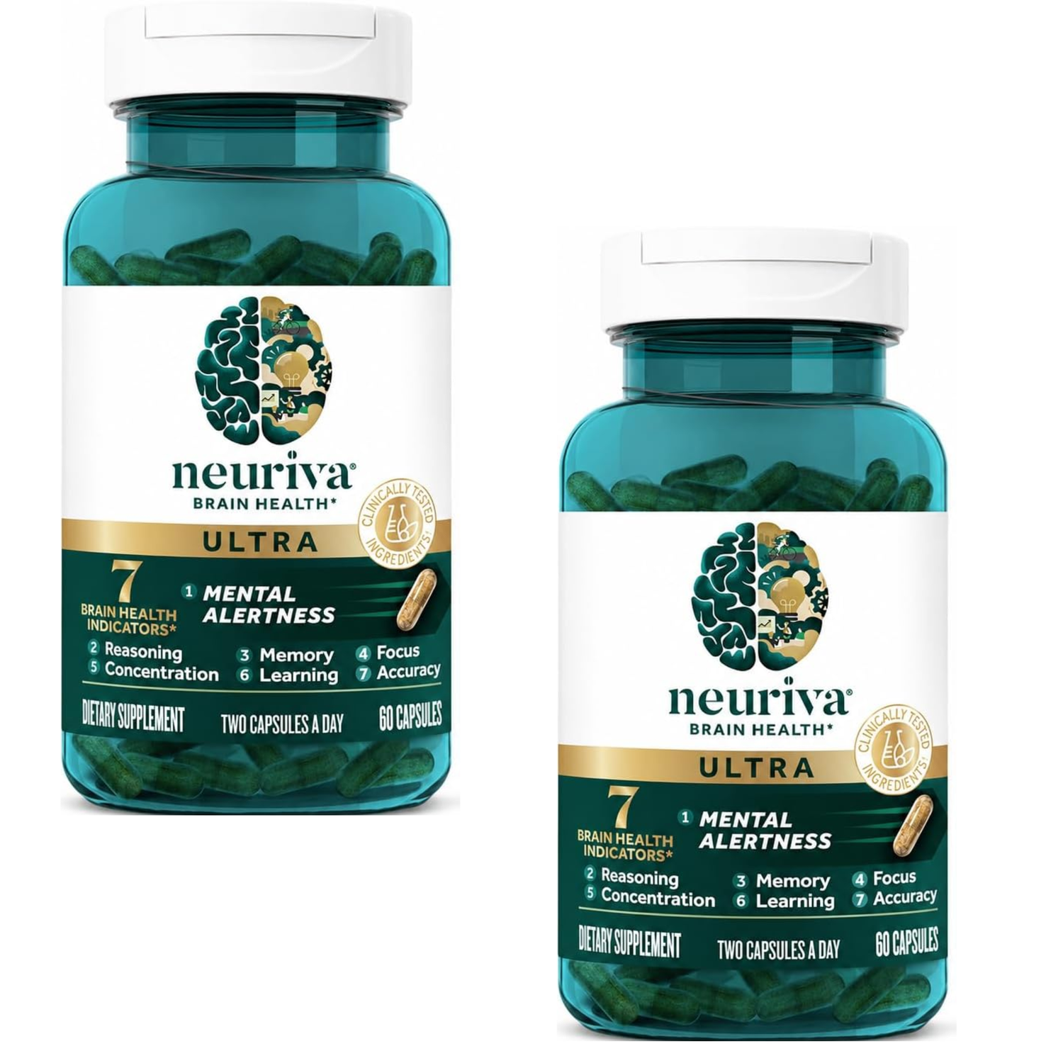 Neuriva Brain Health Ultra – 7 Brain Health Indicators | 60 Capsules