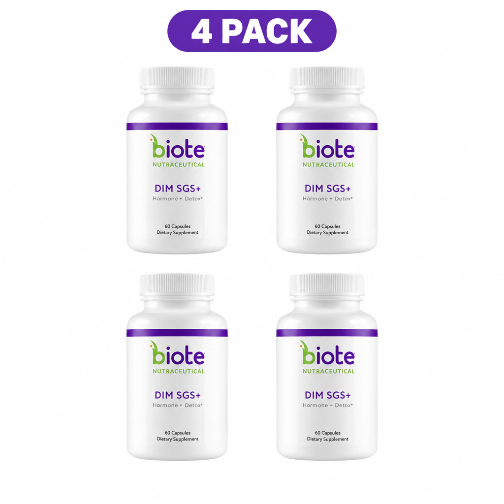 Biote DIM SGS+ Hormone & Detox Support 60 Capsules ( Pack of 4 )