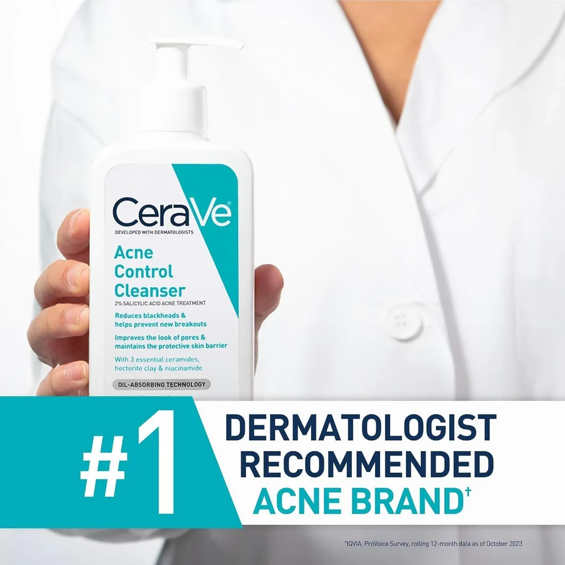 CeraVe Acne Control Cleanser | 2% Salicylic Acid