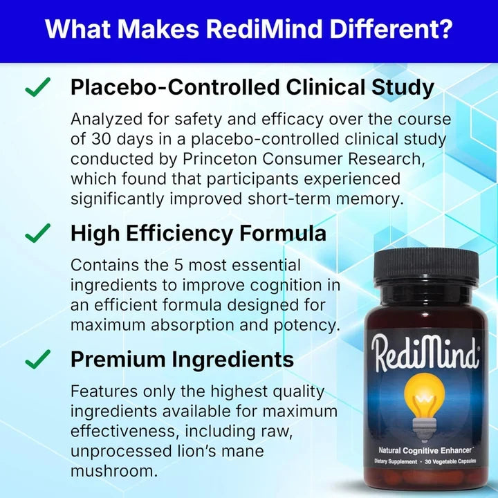 RediMind Natural Cognitive Enhancer 30 Vegetable Capsules