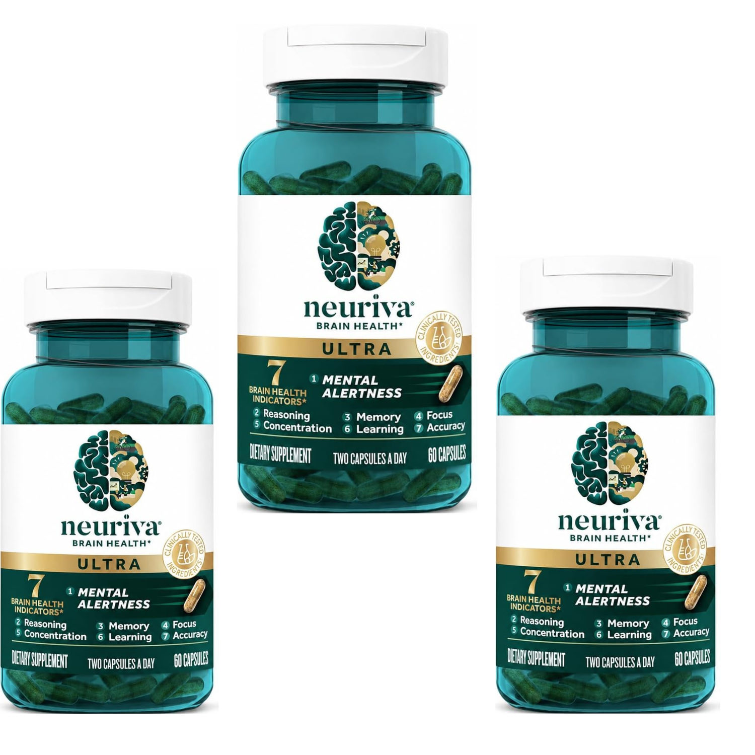 Neuriva Brain Health Ultra – 7 Brain Health Indicators | 60 Capsules