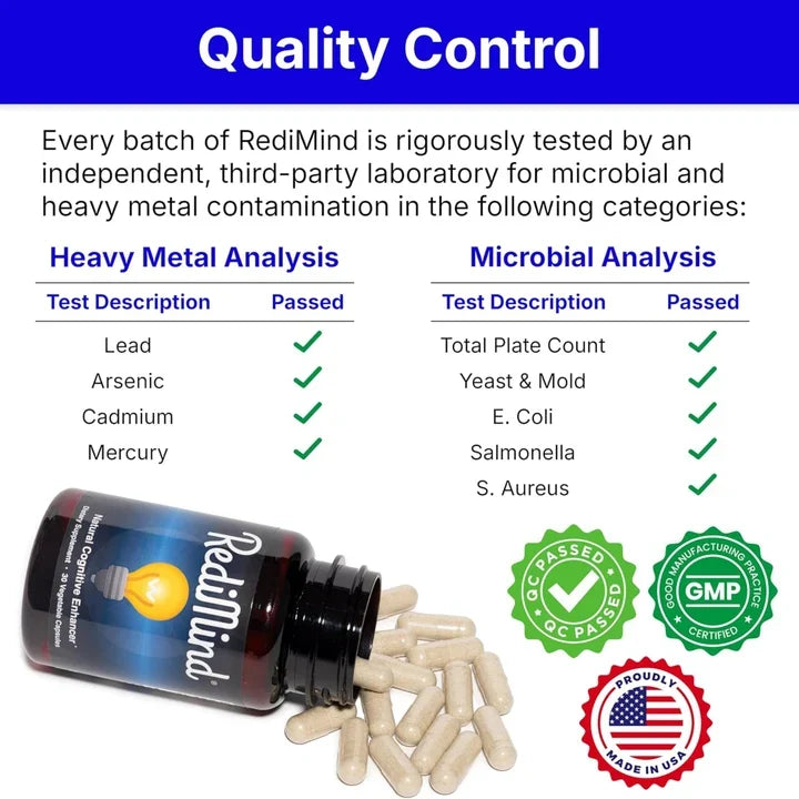 RediMind Natural Cognitive Enhancer 30 Vegetable Capsules ( Pack of 4 )