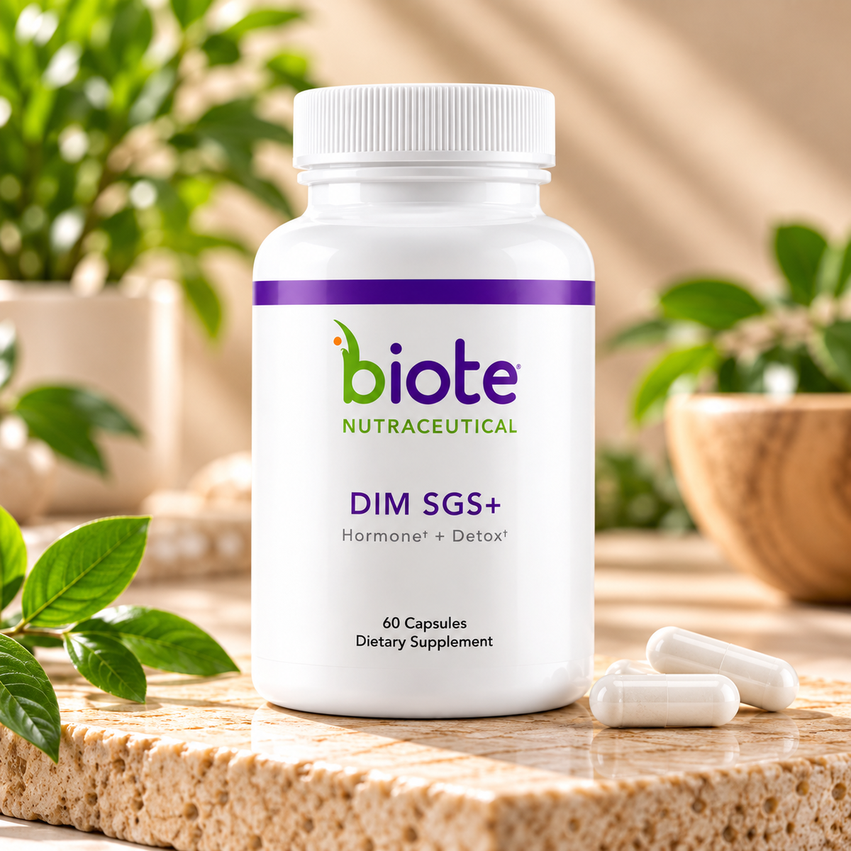 Biote DIM SGS+ Hormone & Detox Support 60 Capsules ( Pack of 2 )