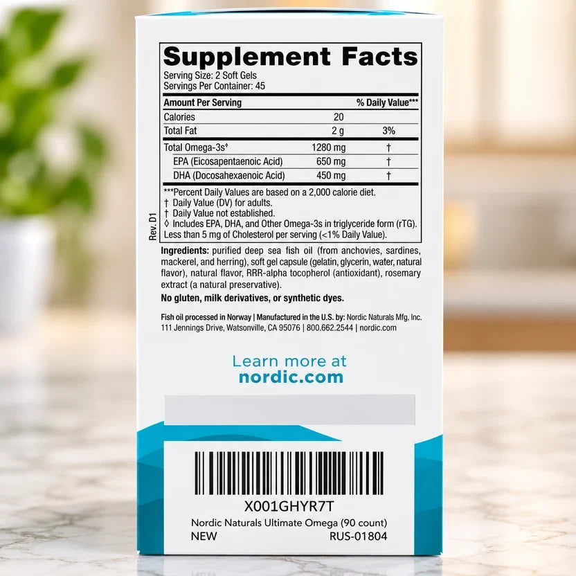 Nordic Naturals Ultimate Omega 1280mg ( Pack of 3 )