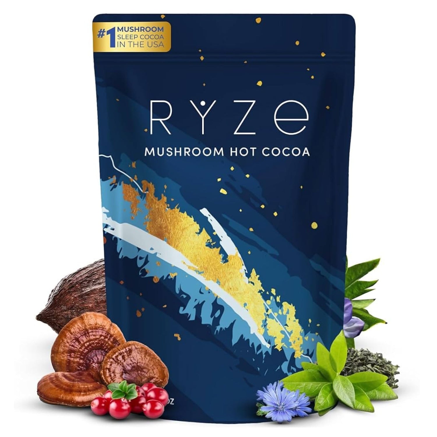 RYZE Mushroom Hot Cocoa with Melatonin 20 Servings