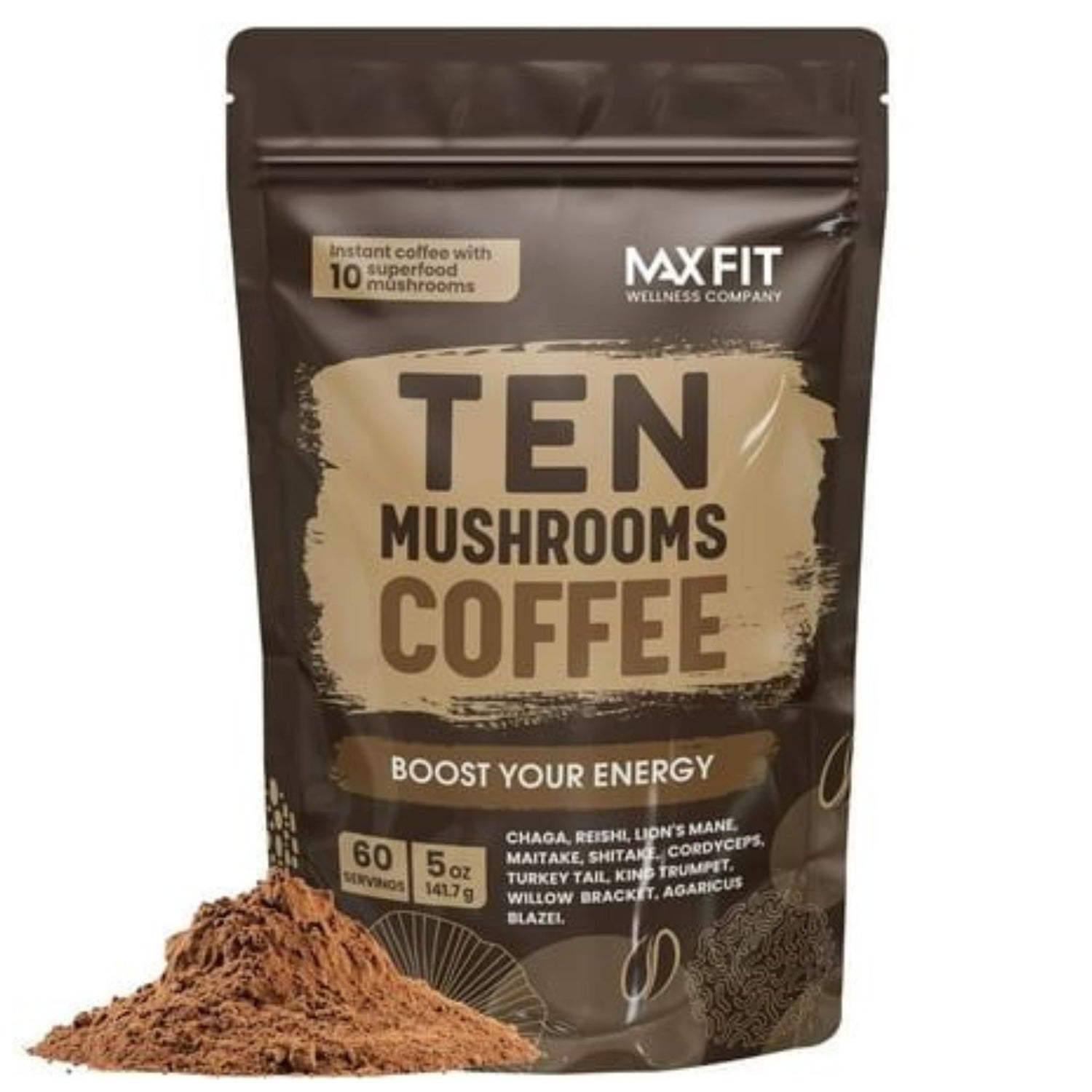 Ten Mushrooms Coffee Organic 60 Servings